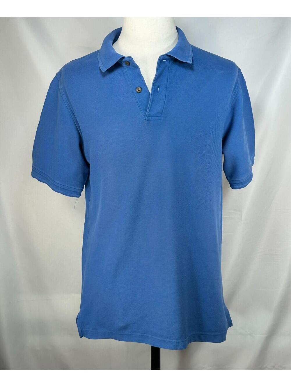 Jos A Bank 1/4 Button Travelers Polo Shirt Blue Mens M